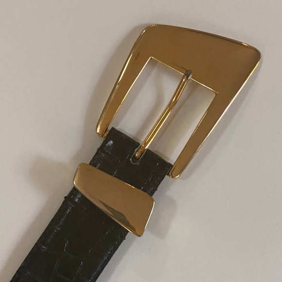 Toledano reptile embossed leather belt size S - Picture 6 of 6